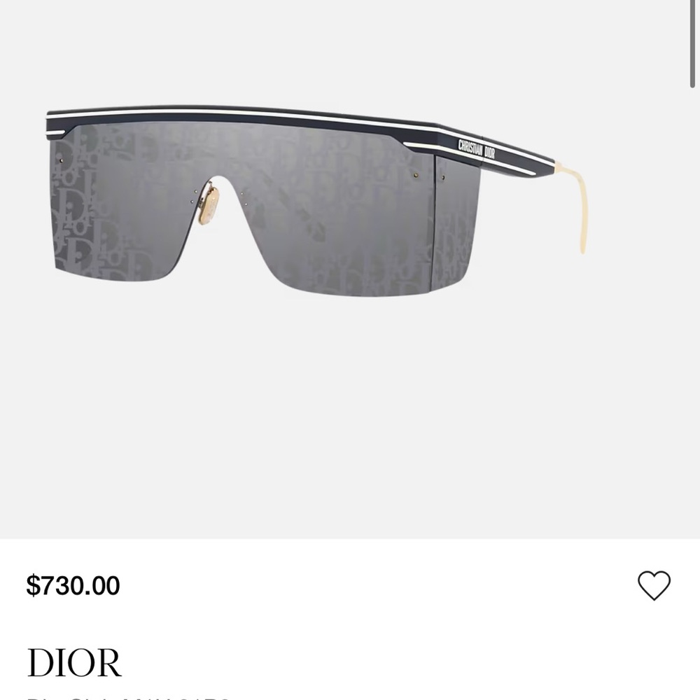 Dior Black and Gray Sunglasses
